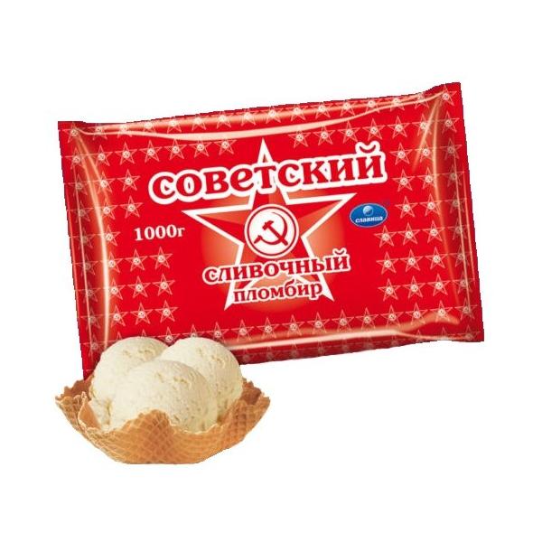 Мороженое Славица Советский пломбир сливочный 1000 г