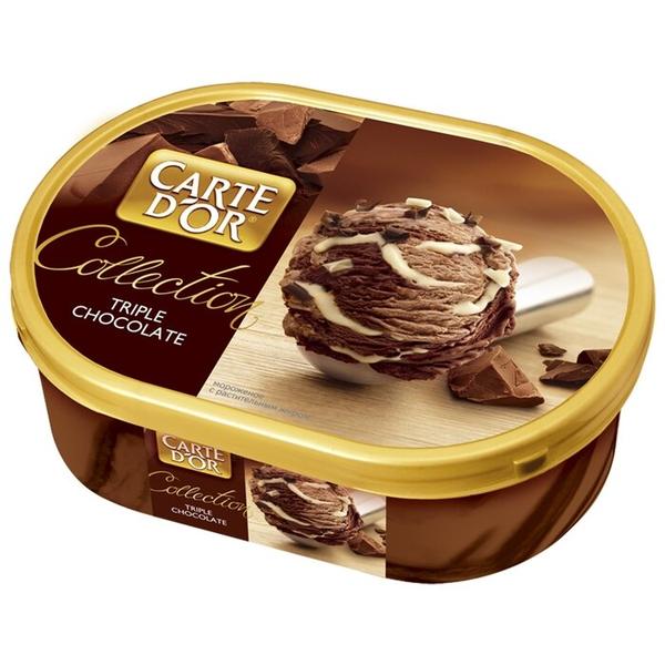 Мороженое Carte D'or пломбир тройной шоколад 500 г
