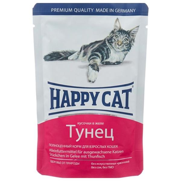 Корм для кошек Happy Cat с тунцом 100 г (кусочки в желе)