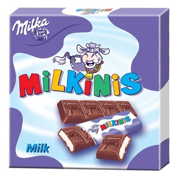 Шоколад Milka Milkinis молочный с молочной начинкой порционный