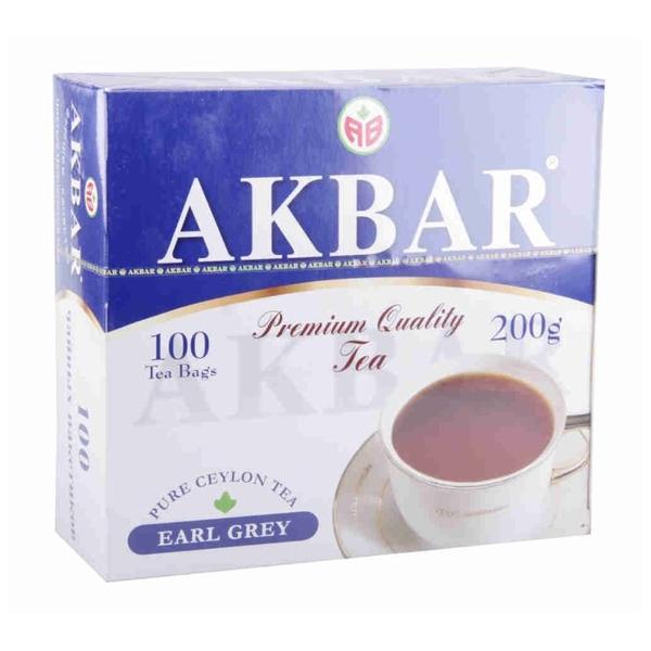 Чай черный Акбар Earl grey с ароматом бергамота в пакетиках