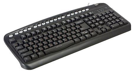 Oklick 320 M Multimedia Keyboard Black USB+PS/2
