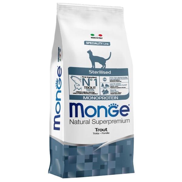 Корм для стерилизованных кошек Monge Natural Superpremium с форелью