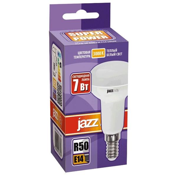 Лампа светодиодная jazzway 1033628, E14, R50, 7Вт