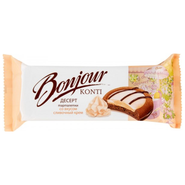 Печенье Bonjour Konti Тарталетки со вкусом Сливочный крем