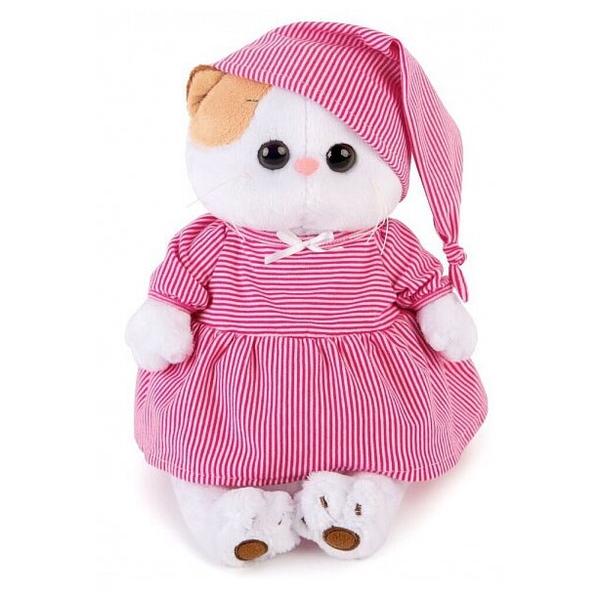 Мягкая игрушка Basik&Co Кошка Ли-Ли в розовой пижамке 27 см