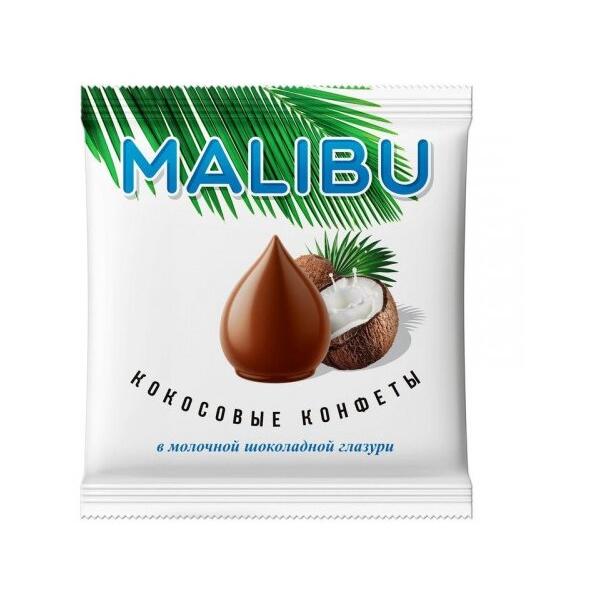 Конфеты Malibu кокосовые в молочной шоколадной глазури