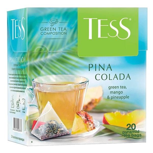 Чай зеленый Tess Pina colada в пирамидках