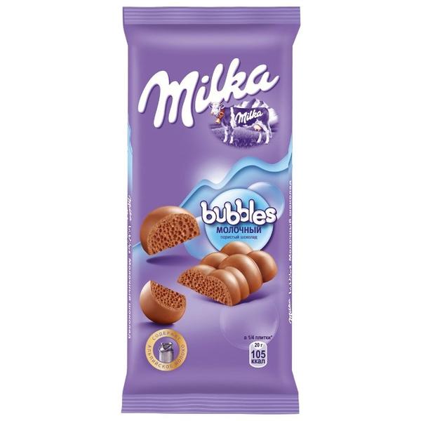 Шоколад Milka Bubbles молочный пористый
