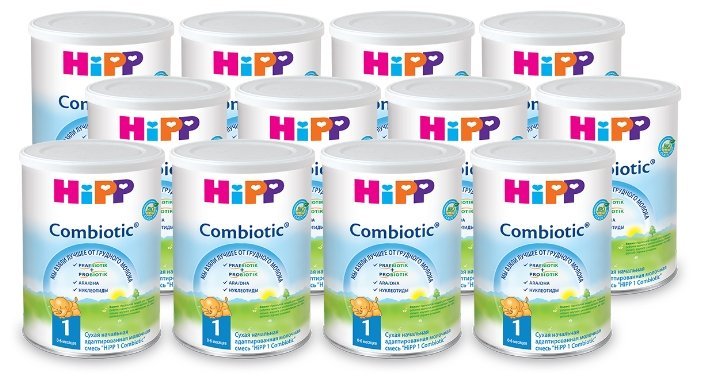 HiPP 1 Combiotic (0-6 месяцев) 350 г, 12 шт.