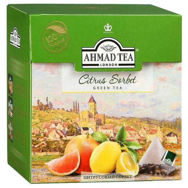 Чай зеленый Ahmad tea Citrus sorbet в пирамидках