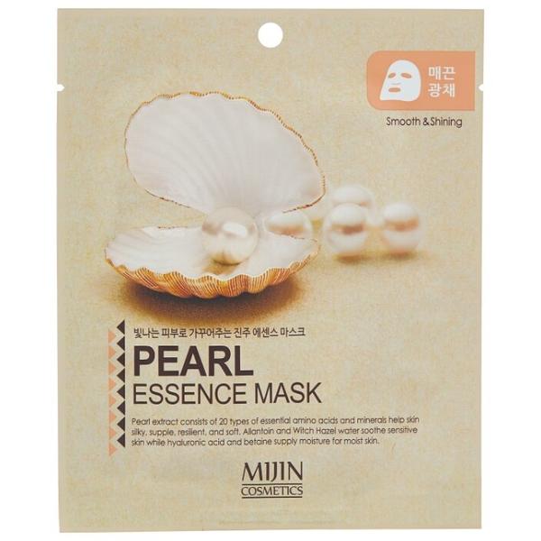 MIJIN Cosmetics тканевая маска Pearl Essence Mask smoothing and glow-boosting с экстрактом жемчуга