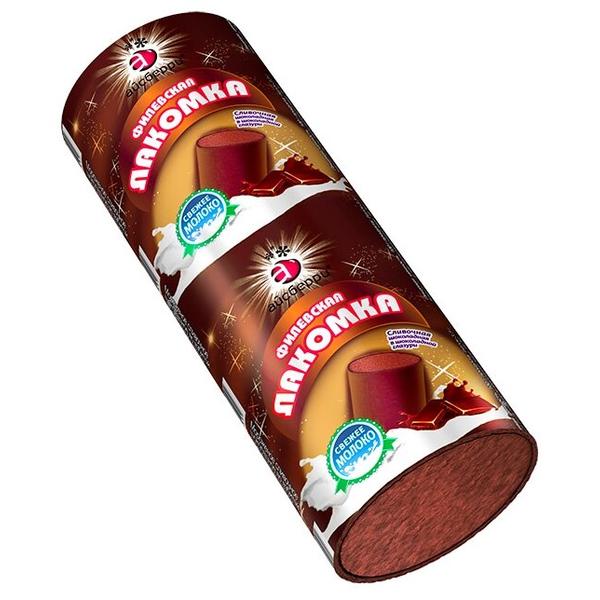 Мороженое Филевское Лакомка пломбир шоколадный в шоколадной глазури 90 г