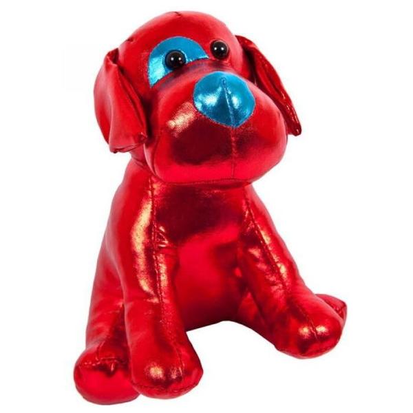 Мягкая игрушка ABtoys Металлик Собака красная 15 см