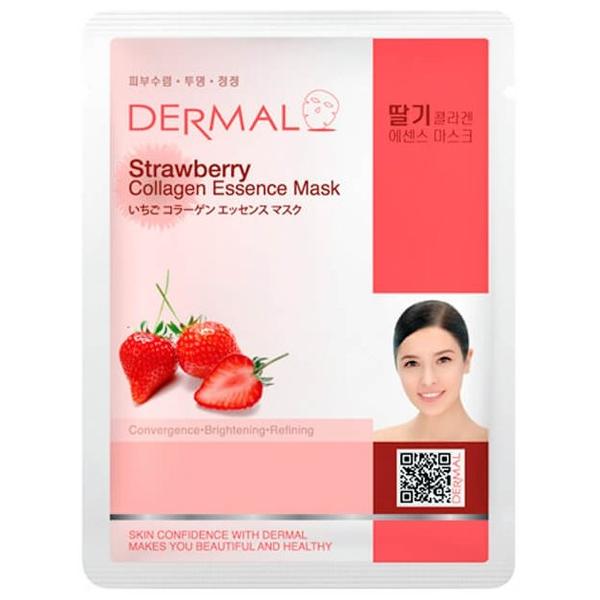 DERMAL тканевая маска Strawberry Collagen Essence Mask с коллагеном и экстрактом клубники