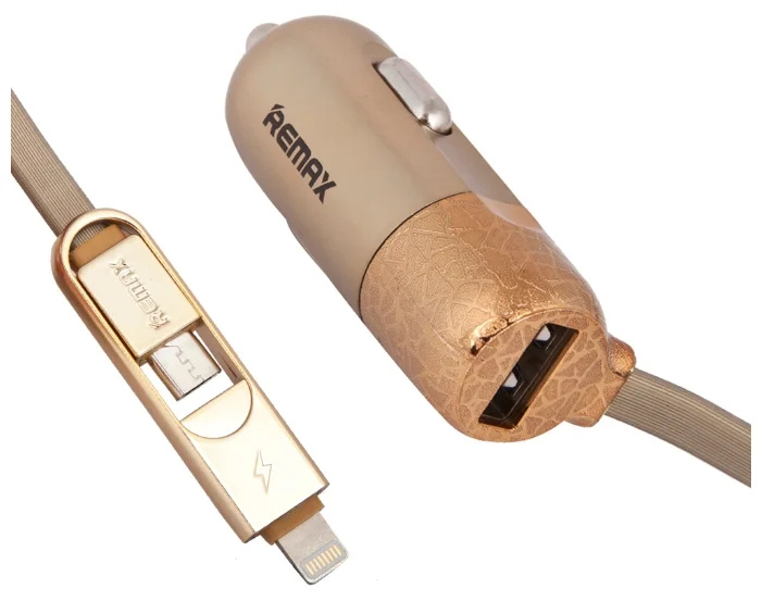 Remax Finchy 1 USB + кабель Apple 8 pin/micro USB (RCC103)