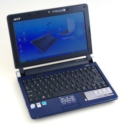 Acer Aspire One D250 (Atom N270 1600 Mhz/10.1"/1024x600/1024Mb/160.0Gb/DVD нет/Wi-Fi/Bluetooth/WinXP) 10.1 дюйма AOD250-0BQB (blue)