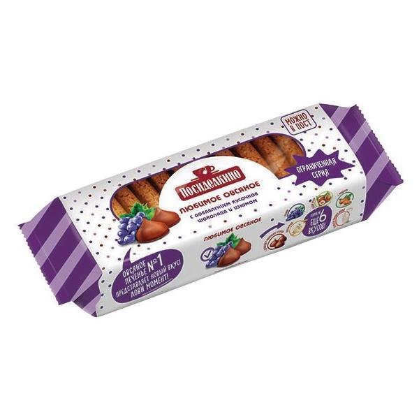 Печенье Посиделкино овсяное с цельным изюмом и кусочками шоколада, 310 г