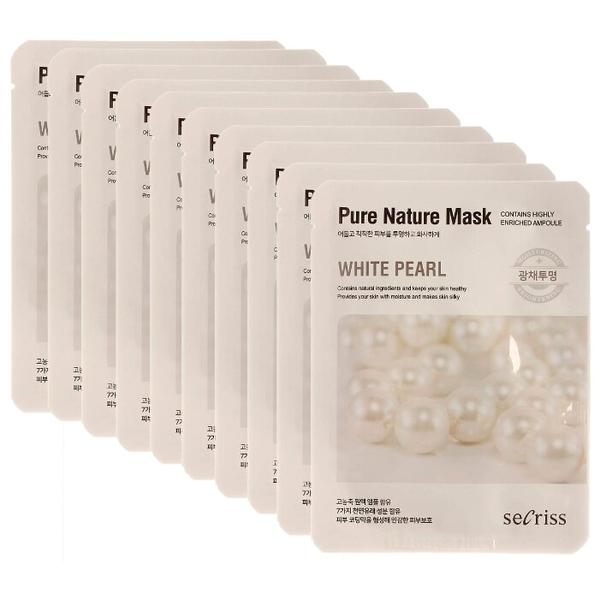 Secriss маска тканевая Secriss Pure Nature Mask Pack White Pearl с экстрактом жемчуга