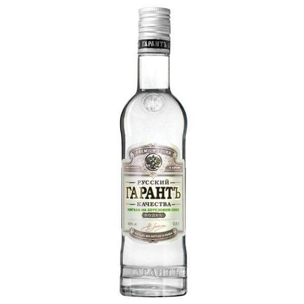 Водка Русский гарантъ качества мягкая на березовом соке, 0.5 л