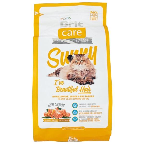 Корм для кошек Brit Care Sunny для здоровья кожи и шерсти, с лососем