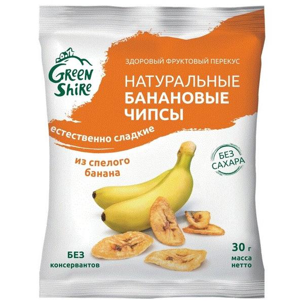Чипсы GreenShire Банановые из спелого банана без сахара
