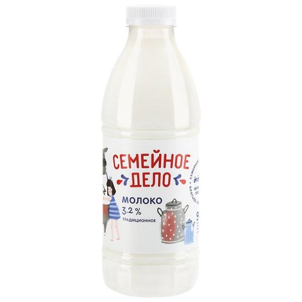 Молоко Семейное дело пастеризованное 3.2%, 0.9 л