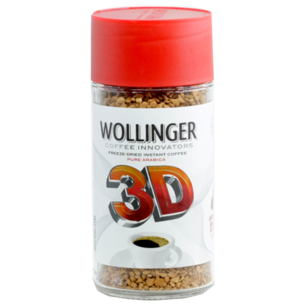 Кофе растворимый WOLLINGER 3D сублимированный, стеклянная банка