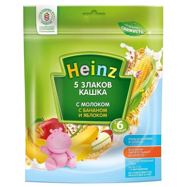 Каша Heinz молочная 5 злаков с бананом и яблоком (с 6 месяцев) 250 г