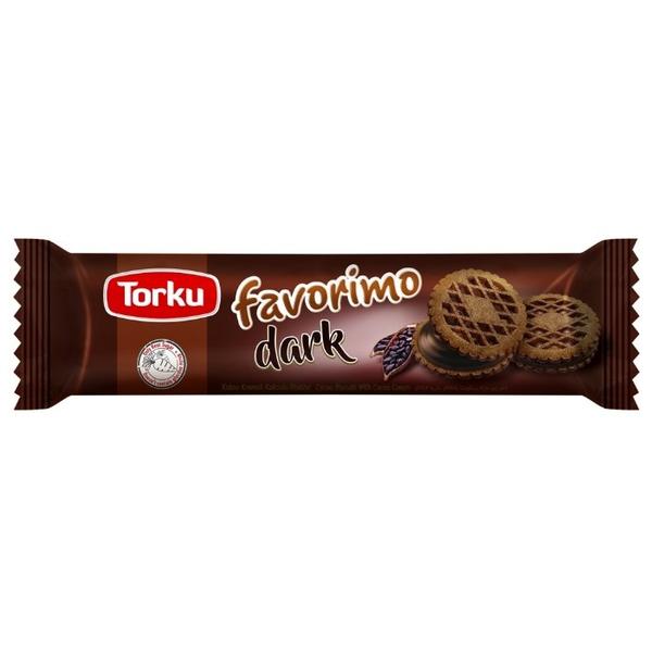 Печенье Torku Favorimo Dark сэндвич с какао и с шоколадным кремом, 61 г