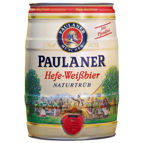 Пиво Paulaner, Hefe-Weissbier Naturtrub, mini keg, 5 л
