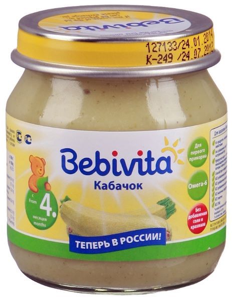 Bebivita Кабачок (с 4 месяцев) 100 г