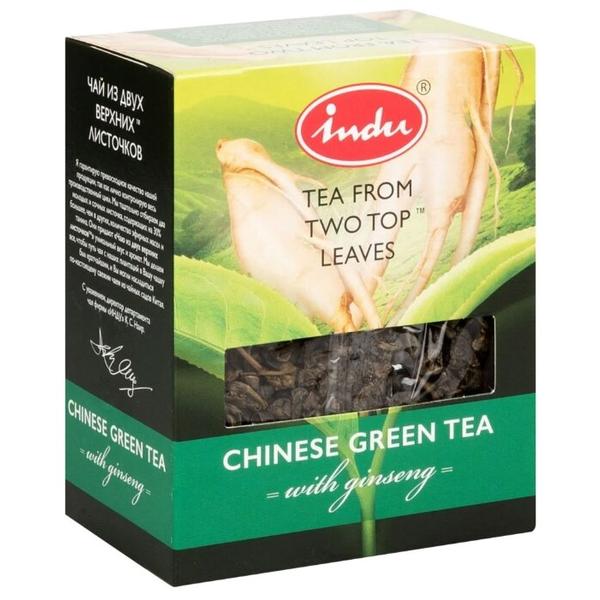 Чай зеленый Indu из двух верхних листочков с женьшенем