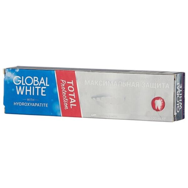 Зубная паста Global White Total Protection витаминизированная, fruit & mint