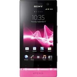 Sony Xperia U (черно-розовый)