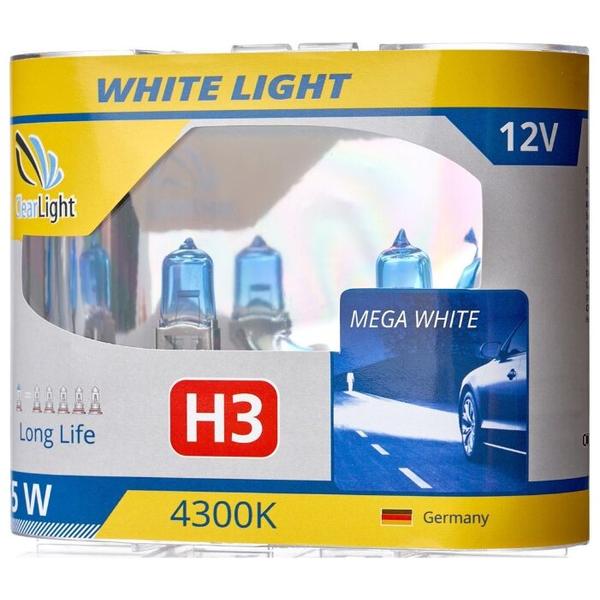 Лампа автомобильная галогенная ClearLight WhiteLight MLH3WL H3 55W 2 шт.