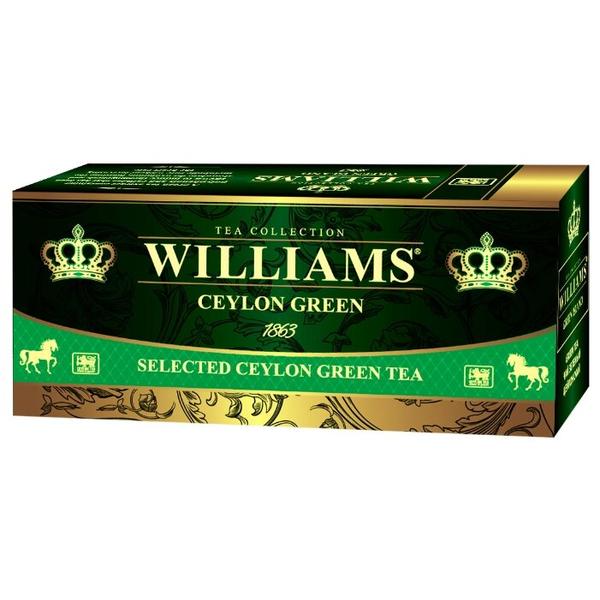 Чай зеленый Williams Ceylon green в пакетиках