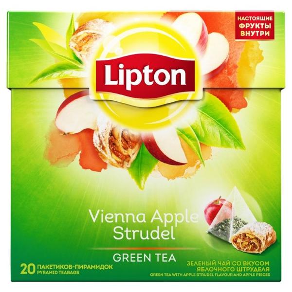Чай зеленый Lipton Vienna Apple Strudel в пирамидках