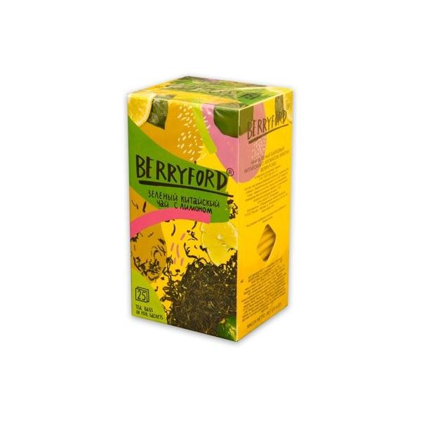 Чай зеленый BERRYFORD китайский с лимоном в пакетиках