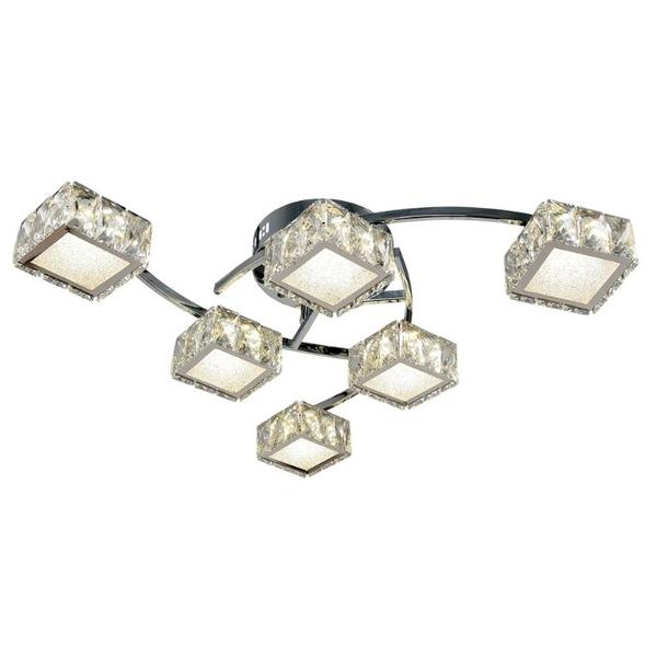 Люстра светодиодная Максисвет Геометрия 1-1696-6-CR Y LED, LED, 48 Вт