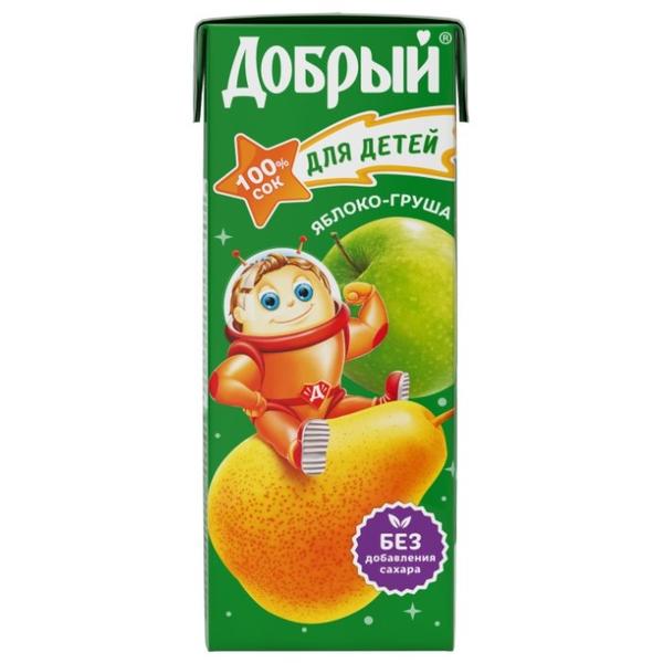 Сок Добрый для детей Яблоко-Груша, без сахара