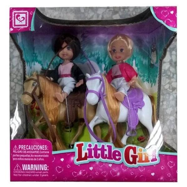Набор кукол Tongde Little Girl с двумя лошадьми, K080175