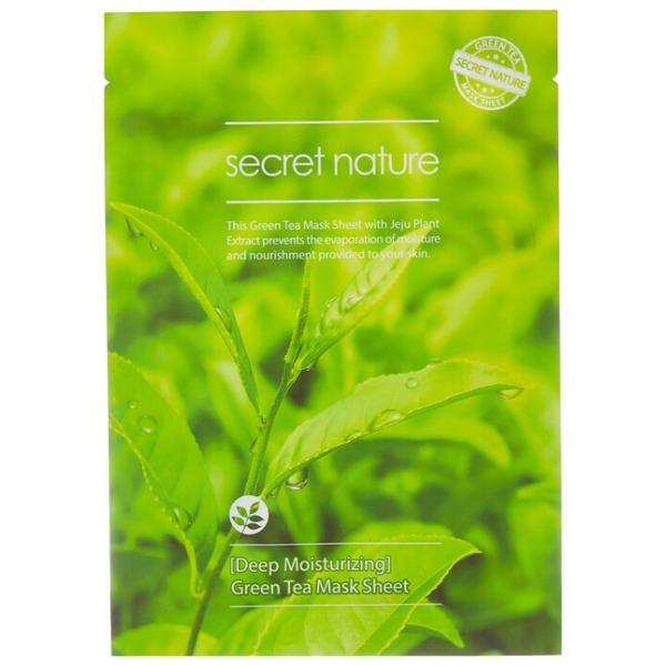 Secret Nature Глубоко увлажняющая маска для лица с экстрактом зелёного чая
