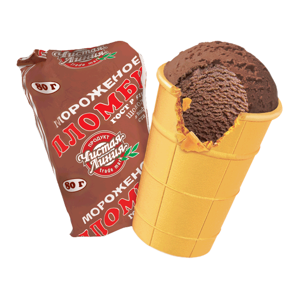 Мороженое Чистая Линия пломбир шоколад 80 г