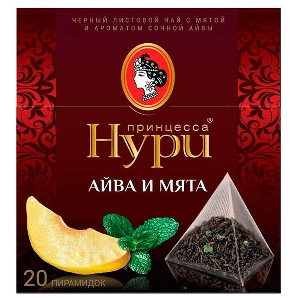 Чай черный Принцесса Нури Айва и мята в пирамидках