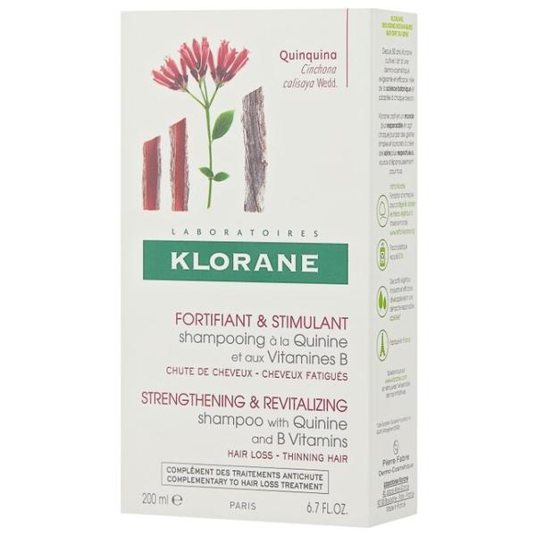Klorane шампунь Strengthening & Revitalizing Shampoo with quinine and B vitamins