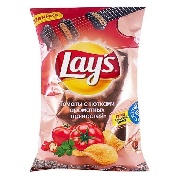 Чипсы Lay's картофельные Томаты с нотками ароматных пряностей