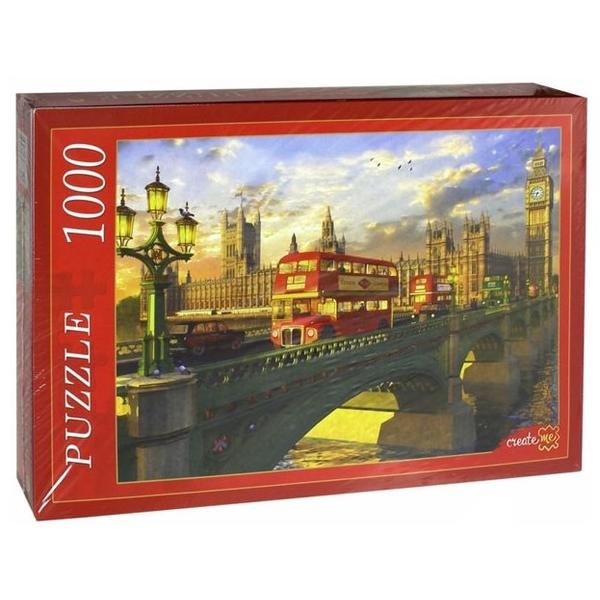 Пазл Рыжий кот Лондонский мост, вид на Биг-Бэн (МГ1000-7350), 1000 дет.