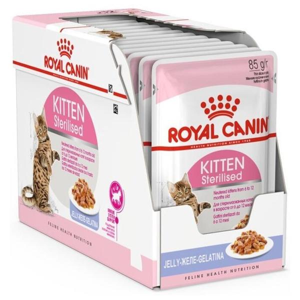 Корм для стерилизованных котят Royal Canin мясное ассорти 85 г (кусочки в желе)