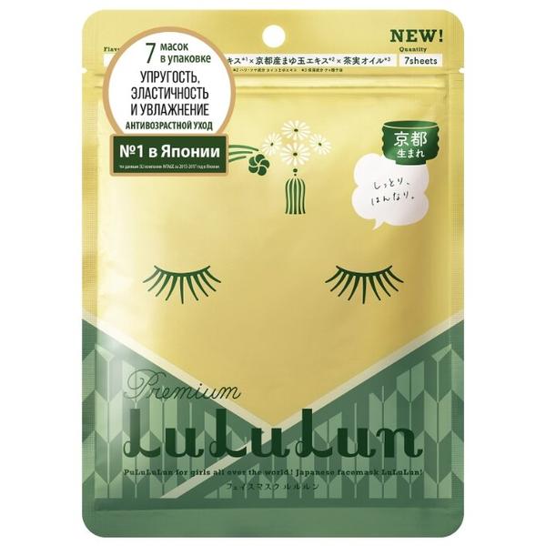 LuLuLun тканевая маска Premium увлажняющая для упругости кожи с экстрактами Цветов Чая